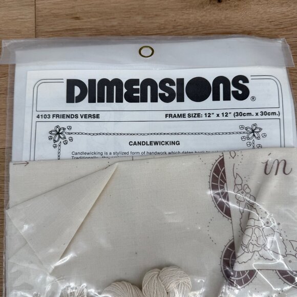 Dimensions Candlewicking VTG Hand Embroidery Kit 4103 Friends Verse NEW SEALED - Picture 6 of 7